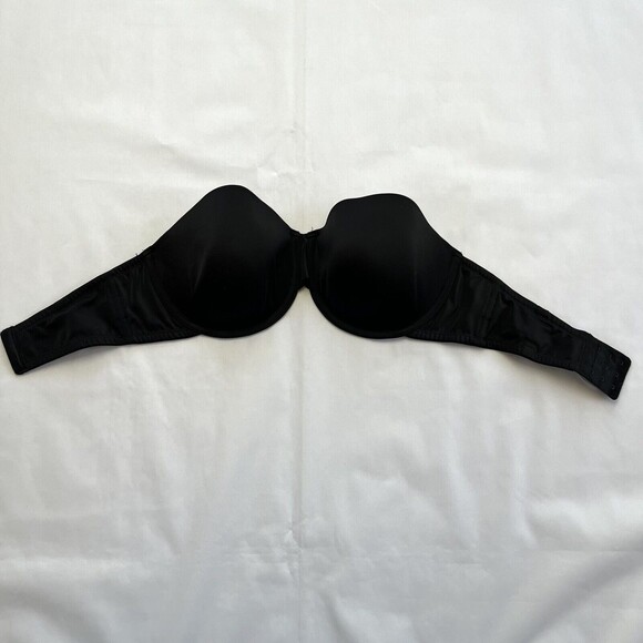 Maidenform Sweet Nothings Black Strapless Underwire Bra Size 38 D Hardly Worn - Picture 4 of 9